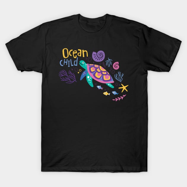 Ocean Child T-Shirt by yuliia_bahniuk